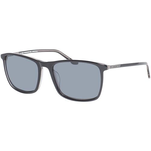 Солнцезащитные очки Jaguar, прямоугольные, оправа: пластик, для мужчин, черный