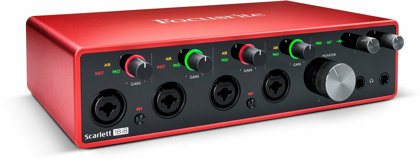 FOCUSRITE Scarlett 18i8 3rd Gen USB аудио интерфейс, 18 входов/8 выходов