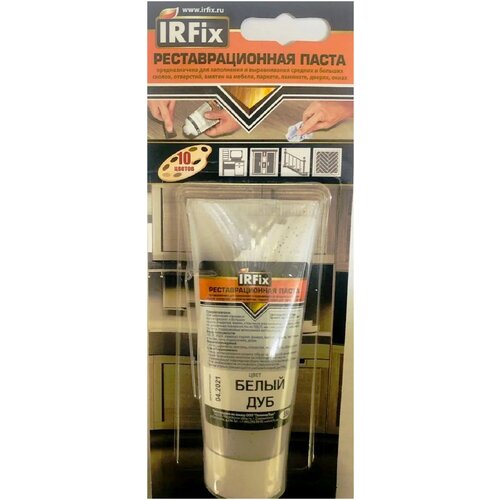 Шпатлевка - реставрационная паста для дерева мебельная туба 55 гр белый ДУБ IRFix в блистере 540₽