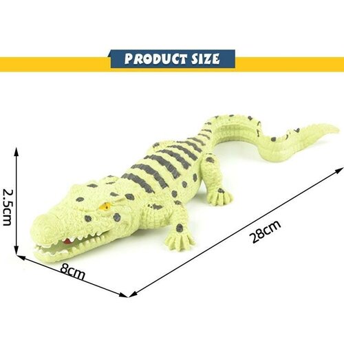 Фигурка Abtoys Юный натуралист Рептилии Крокодил (полосатый), термопластичная резина