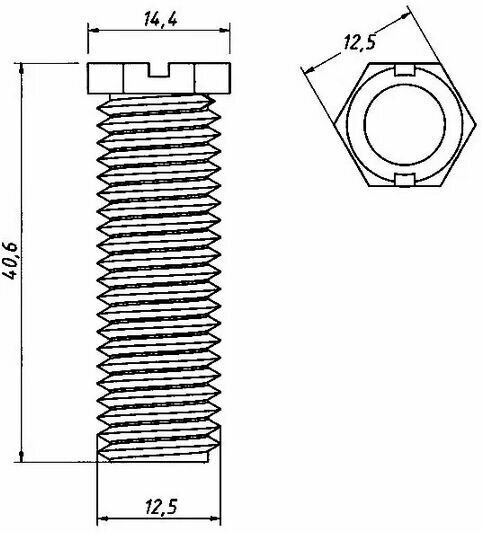 Полая втулка для выпуска сифона 3 1/2" (L-40мм) ORIO РК-10