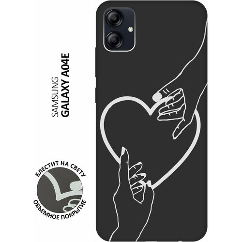 Матовый Soft Touch силиконовый чехол на Samsung Galaxy A04e / Самсунг А04е с 3D принтом Hands W черный матовый soft touch силиконовый чехол на samsung galaxy a04e самсунг а04е с 3d принтом avo yoga черный