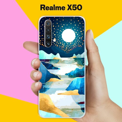 Силиконовый чехол на realme X50 Пейзаж 13 / для Реалми Икс 50 5 Джи силиконовый чехол на realme 5 пейзаж 13 для реалми 5