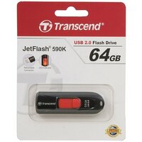 Накопитель USB flash Transcend Накопитель USB flash 64ГБ Transcend JetFlash 590K TS64GJF590K (USB2.0)