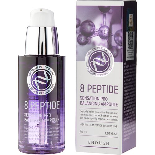 Enough 8 Peptide Sensation Pro Balancing Ampoule Сыворотка для лица с пептидным комплексом, 30 мл набор средств с пептидным комплексом enough premium 8 peptide senation pro 5 set