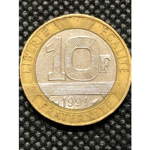 Монета Франция 10 Франков 1991 год #2-3 монета франция 10 франков 1991 год 2 3