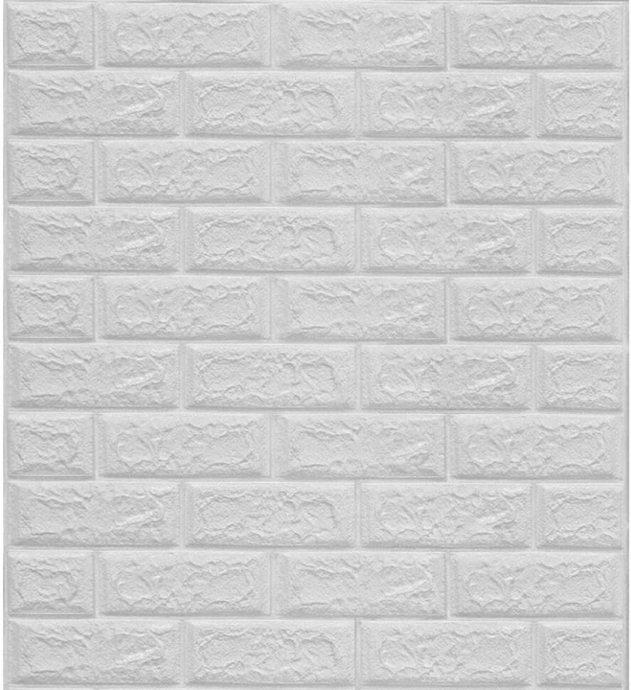 Центурион 3D cамокл. панели 700x770x3мм "Кирпич белый классический" brick white 79910