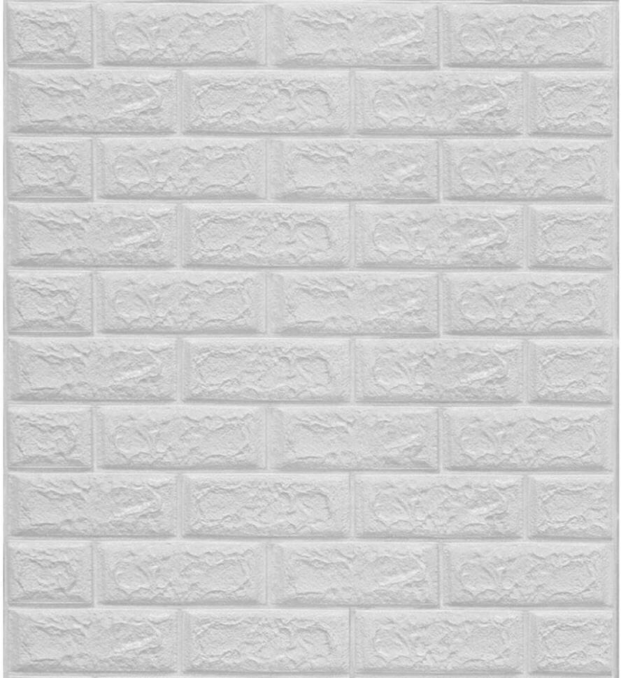 фото Самоклеящиеся 3D панели Центурион 700x770x3 мм Кирпич белый классический 79910