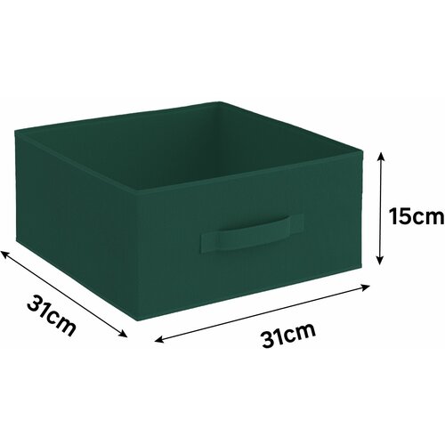 Короб Spaceo KUB 31x31x15 см 14.4 л полиэстер цвет зеленый