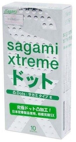 С точками SAGAMI презервативы SAGAMI XTREME 0,04 TYPE-E №10