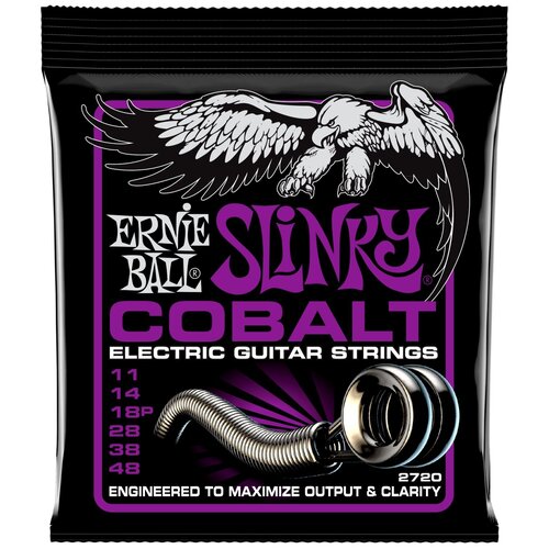 Ernie Ball 2720 Cobalt - Струны для электрогитары, Power Slinky (11-48)