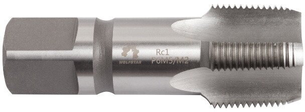 WOLFSTAR Метчик трубный конический машинно-ручной м/р по металлу Rc1 1/4" P6M5/M2 ГОСТ 6227-80 ta00477