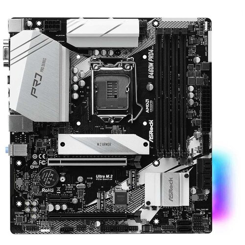 Материнская плата ASROCK B460M Pro4 (LGA1200, mATX)