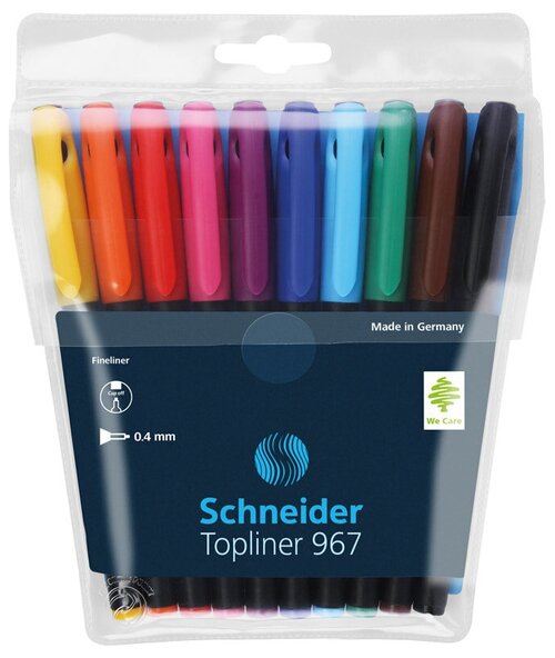 Schneider Набор капиллярных ручек Topliner 967, 0.4 мм (196790), 196790, 10 шт.