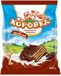 Конфеты Рот Фронт вафельные вкус шоколад, пакет, 250 г