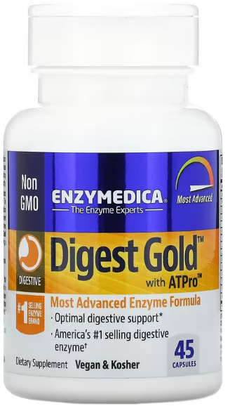 Enzymedica Digest Gold с ATPro (передовая ферментная формула) 45 капсул