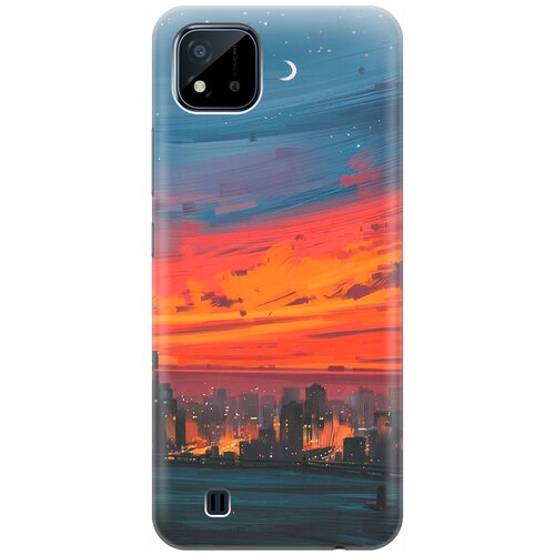 фото Re:pa накладка transparent для realme c20 / c11 (2021) с принтом "ночь и мегаполис"