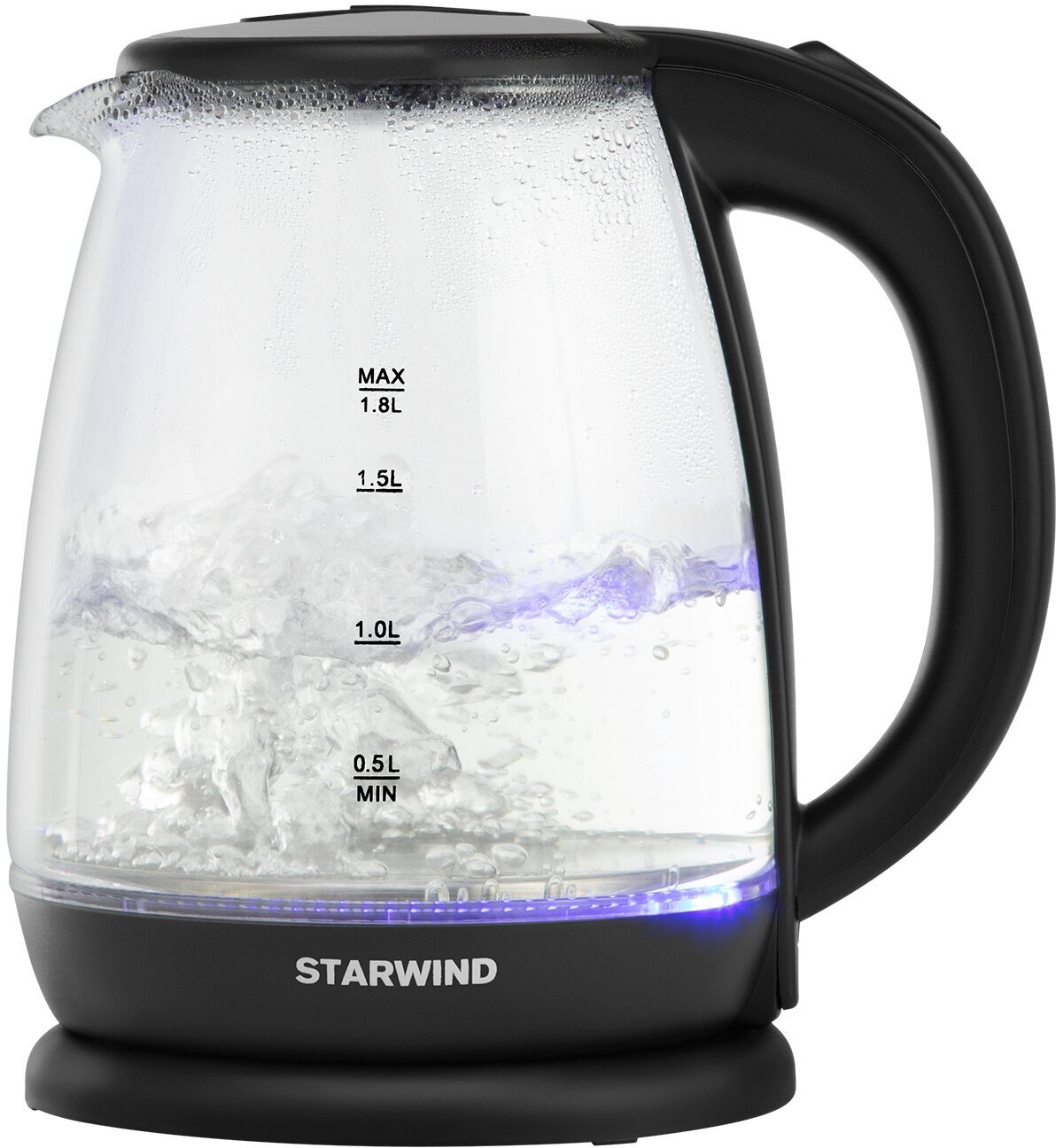 Чайник STARWIND SKG1055 черный стекло - фотография № 2