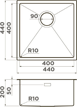 Кухонная мойка TOLERO Loft TL-780 (№001 (Сер. мет)) - фотография № 9