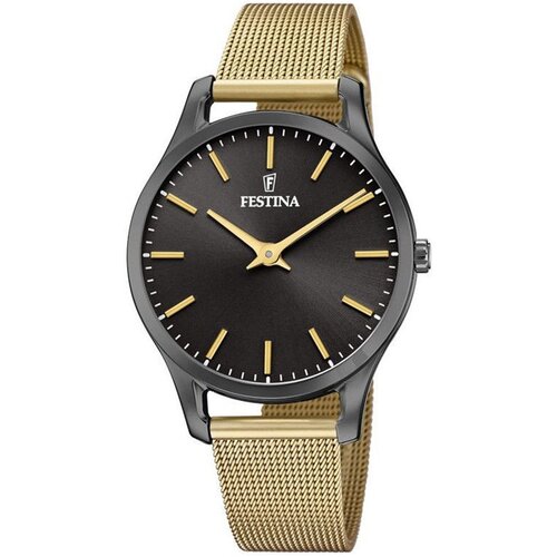 Наручные часы FESTINA Женские испанские наручные часы Festina Boyfriend F20508/1 с гарантией, золотой, черный