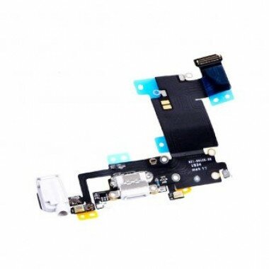 Шлейф для Apple iPhone 6S Plus + разъем зарядки + разъем гарнитуры + микрофон, серый