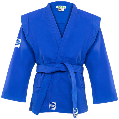 фото Куртка для самбо junior scj-2201, синий, р.0/130 green hill