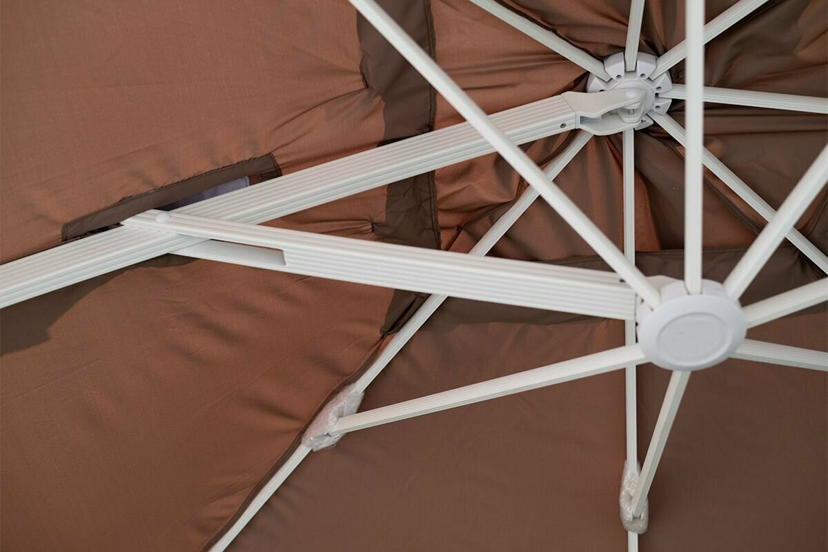 Зонт двойной Мадрид 3*3м, цвет песочный - фотография № 5