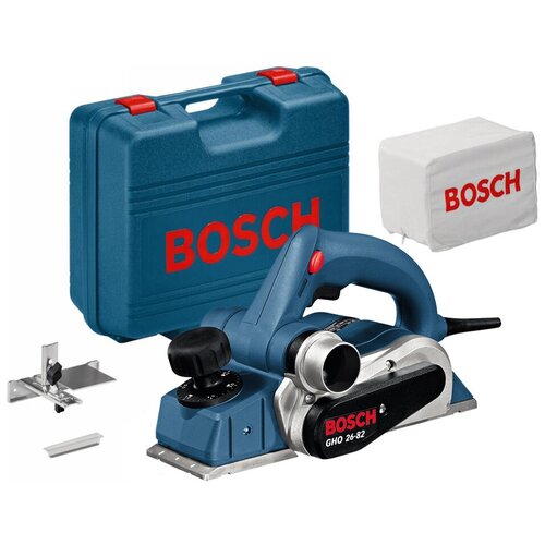 Сетевой электрорубанок BOSCH GHO 26-82 Professional кейс, 710 Вт синий/серый