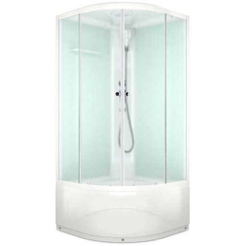 Душевая кабина DOMANI-Spa Delight 88 high, поддон 45 см, белые стенки, матированная, 80х80