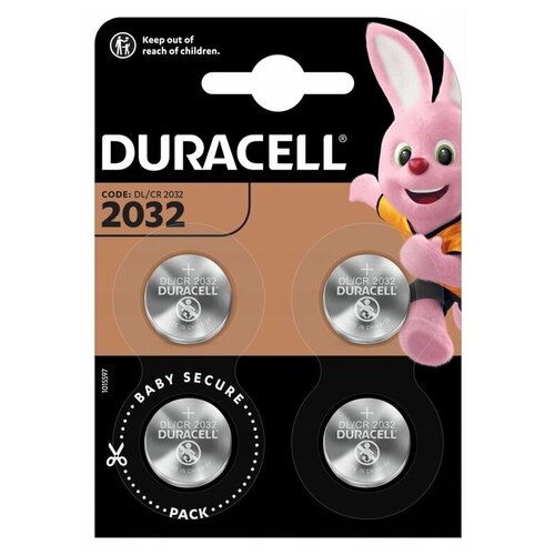батарейка duracell 2032 bl1 5 Батарейка Duracell 2032, в упаковке: 4 шт.
