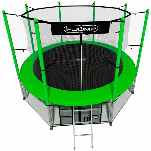 Каркасный батут i-JUMP 10FT 305х305х236 см , green каркасный батут eclipse space military 10ft 305х305х74 см хаки