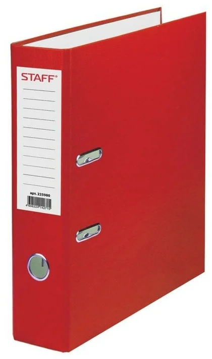 STAFF папка-регистратор Manager A4, ПВХ, красный