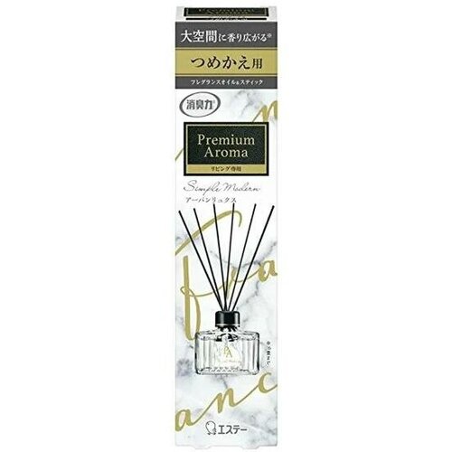 ST Shoushuuriki Premium Aroma Stick Наполнитель и сменные палочки для освежителя воздуха с ротанговыми палочками Роскошь мегаполиса 80 мл