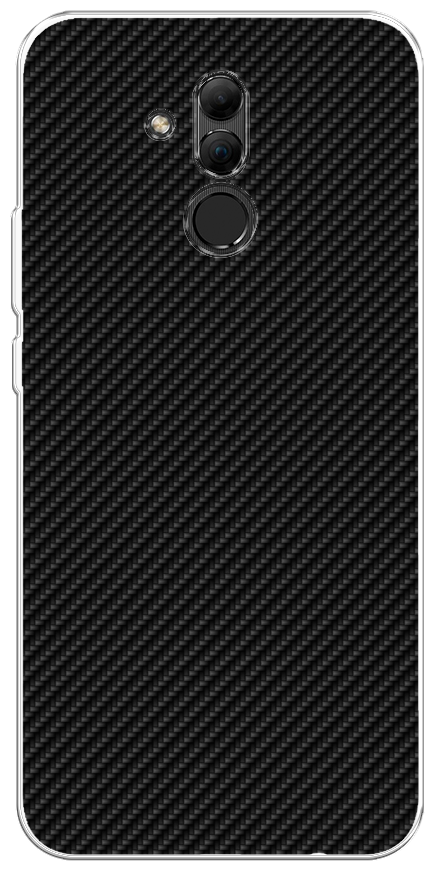 Силиконовый чехол на Huawei Mate 20 Lite / Хуавей Мате 20 Лайт "Черный карбон"