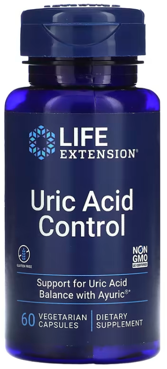 Life Extension Uric Acid Control (Контроль уровня мочевой кислоты) 60 вег капсул (Life Extension)