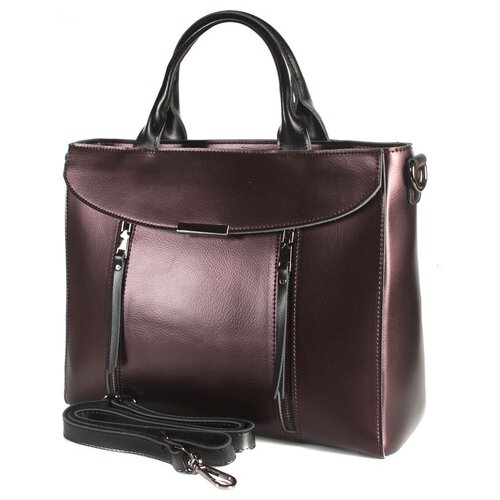 фото Сумка женская натуральная кожа meyninger а-св-8252/пурпурный, модель сэтчел