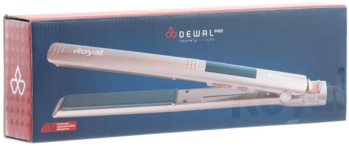 Dewal для выпрямления волос Royal 24х120мм, с терморегулятором, 150-230C, титан-турмалин покрытие, 60 Вт (Dewal, ) - фото №8
