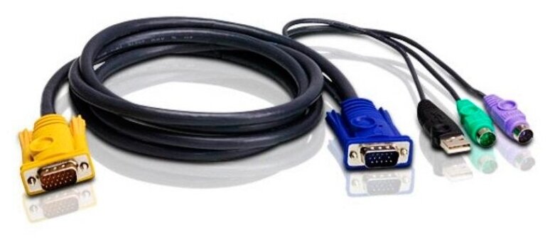 Кабель ATEN USB-PS/2 1.8M HYBRID CABLE, 1.8m