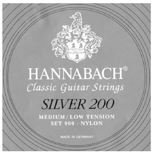 900MLT SILVER 200 Комплект струн для классической гитары нейлон/посеребренные Hannabach