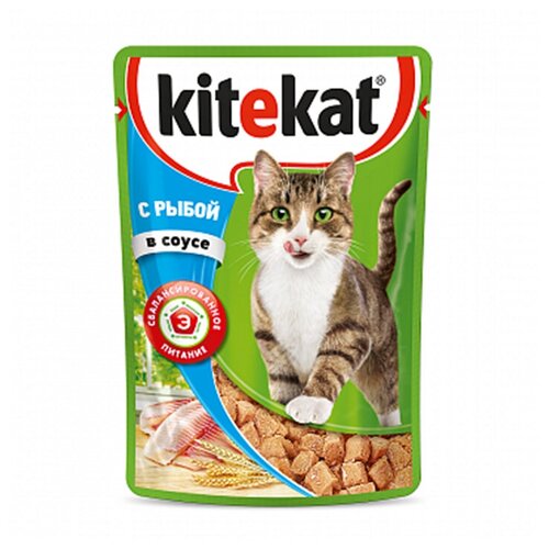 Корм для кошек Kitekat рыба в соусе, 85г