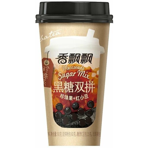 XiangPiaopiao Молочный чай Boba Tea с сиропом из тростникового сахара, адзуки и тапиокой
