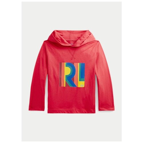 Лонгслив Ralph Lauren, хлопок, размер S (8), красный