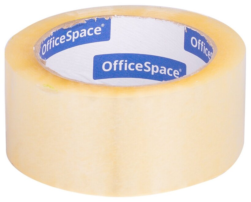 Клейкая лента (скотч) упаковочная OfficeSpace (48мм x 100м, 45мкм, прозрачная) (КЛ_6964)