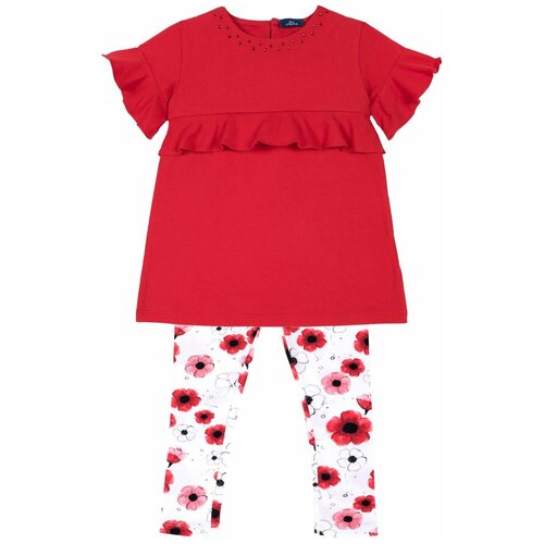 Комплект одежды Chicco, туника и легинсы, размер 104, красный