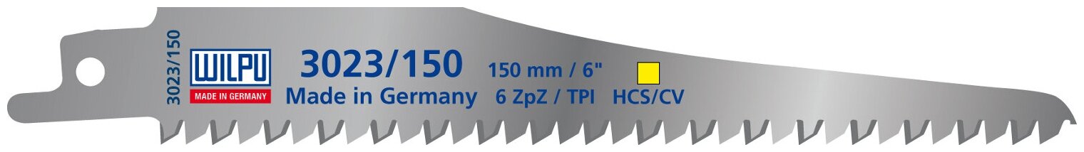 Полотно по древесине 3023/150 (5 шт; 150х19х1.27 мм; 130 мм; 6 TPI) WILPU 1240000005 15598300