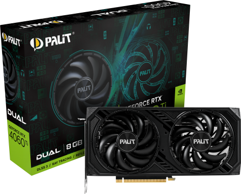 Видеокарта PALIT RTX4060Ti DUAL 8GB GDDR6 128bit 3-DP HDMI NE6406T019P1-1060D