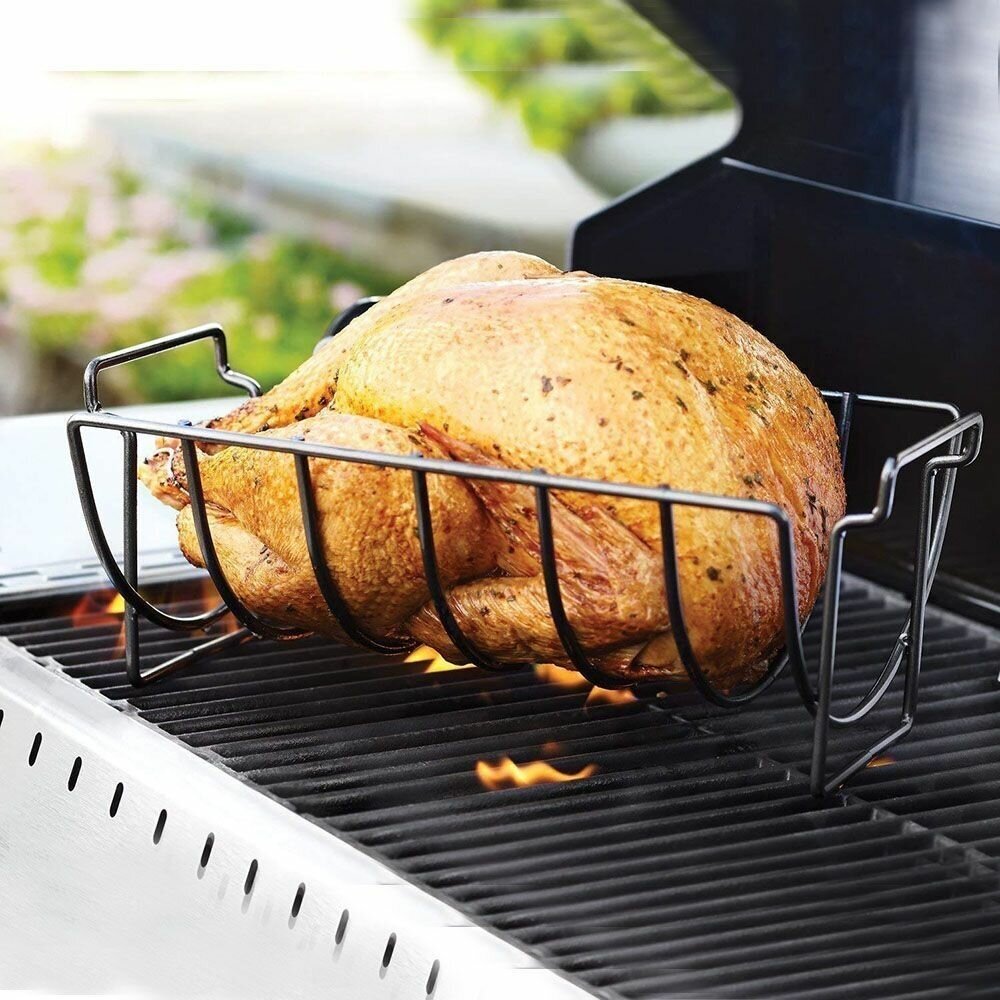 Подставка двухсторонняя для ребрышек курицы мяса стейков в духовку гриль BBQ мангала
