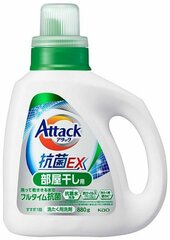 Attack Жидкое средство для стирки Antibacterial EX с антибактериальным эффектом с ароматом свежей зелени 880 г флакон