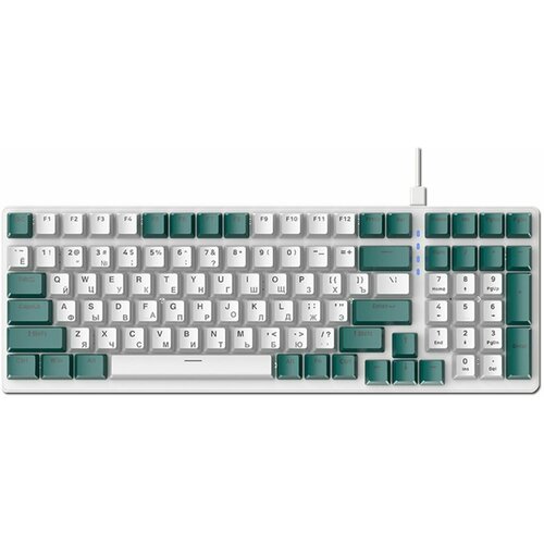 Игровая клавиатура проводная ZIYOULANG K3 Jixian Blue Российская клавиатура белый 259000₽