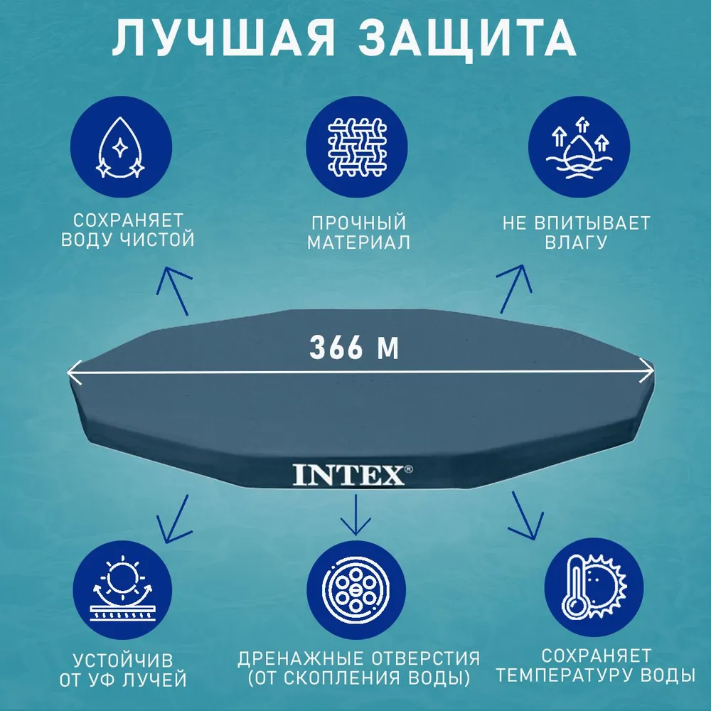 Тент для бассейна INTEX 366 см 28031